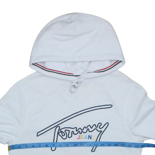 Womens UK Size XS Tommy Jeans White Pullover Hoodie