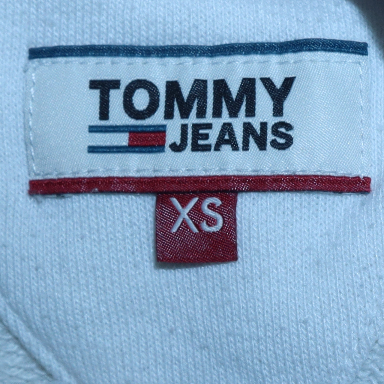 Womens UK Size XS Tommy Jeans White Pullover Hoodie