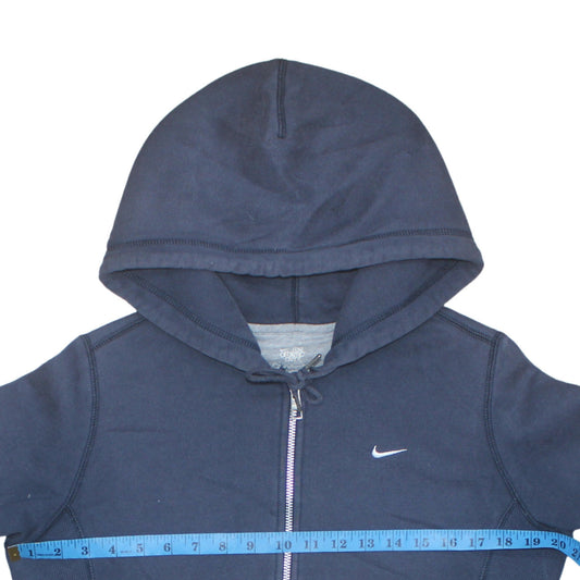 Womens UK Size M Nike Blue Full Zip Hoodie