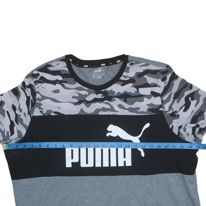 Puma Men's Grey Camo Block Crew Neck Short Sleeve T-Shirt XXL