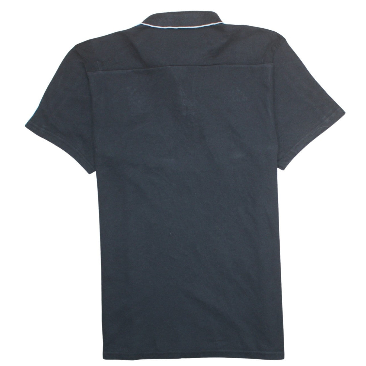 Adidas Mens Black Football Polo Shirt L Logo Embroidered Sports Top
