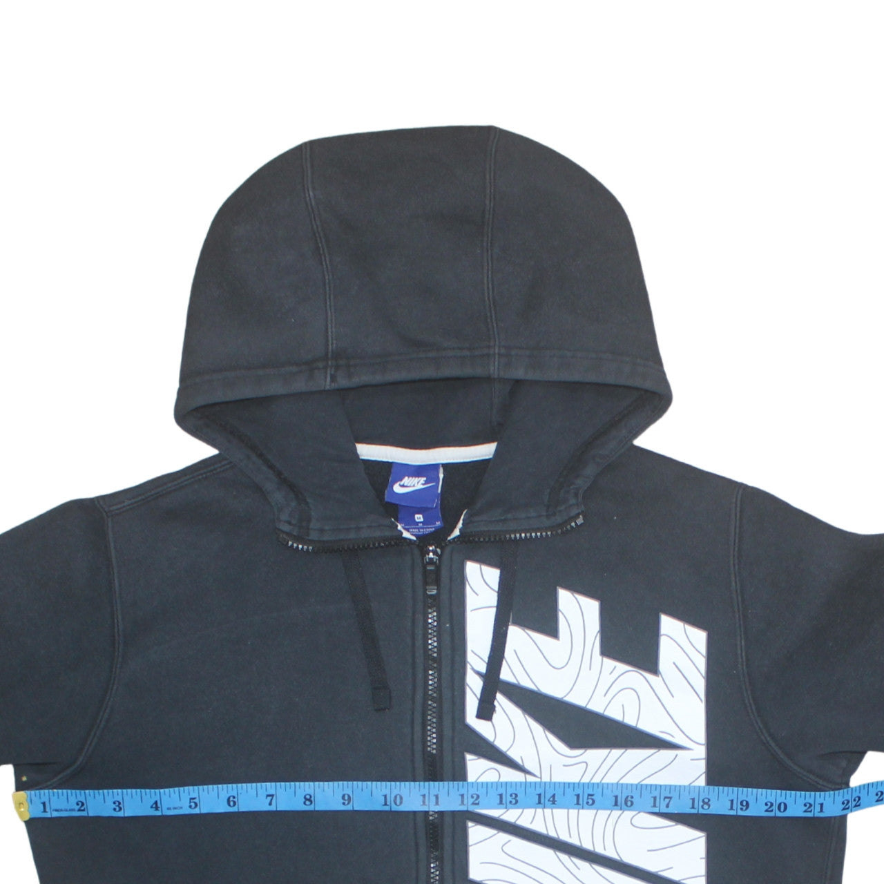 Mens UK Size M Nike Black Full Zip Hoodie