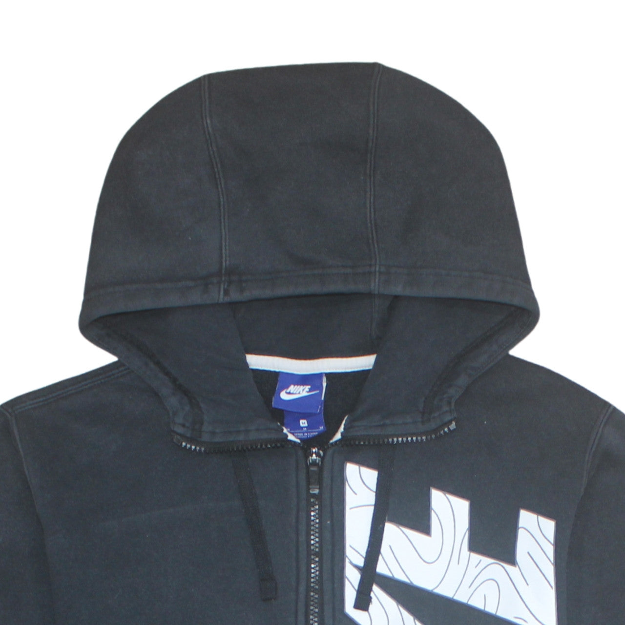 Mens UK Size M Nike Black Full Zip Hoodie
