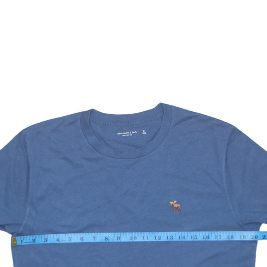 Abercrombie & Fitch Men's Blue Crew Neck Short Sleeve Soft Tee M