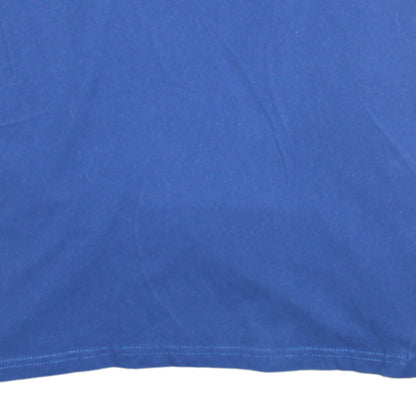 Tommy Jeans Men's Blue Graphic Logo Regular Fit Cotton T-Shirt Size L