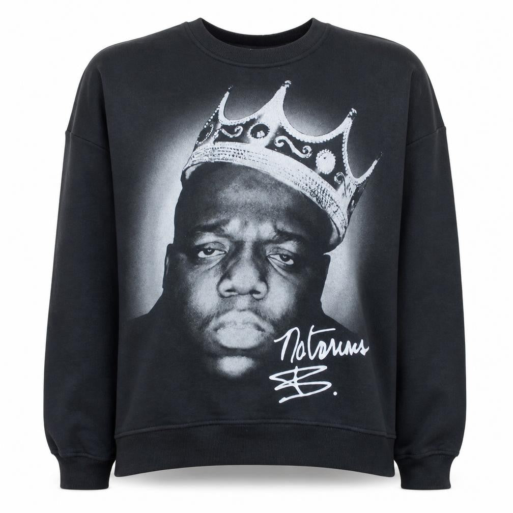 Womens UK Size XL The Notorious B.I.G. Black Pullover Sweatshirt