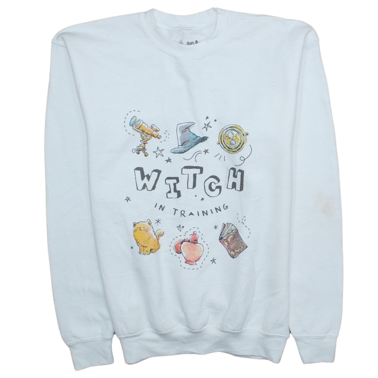 Womens UK Size XL Harry Potter White Pullover Sweatshirt