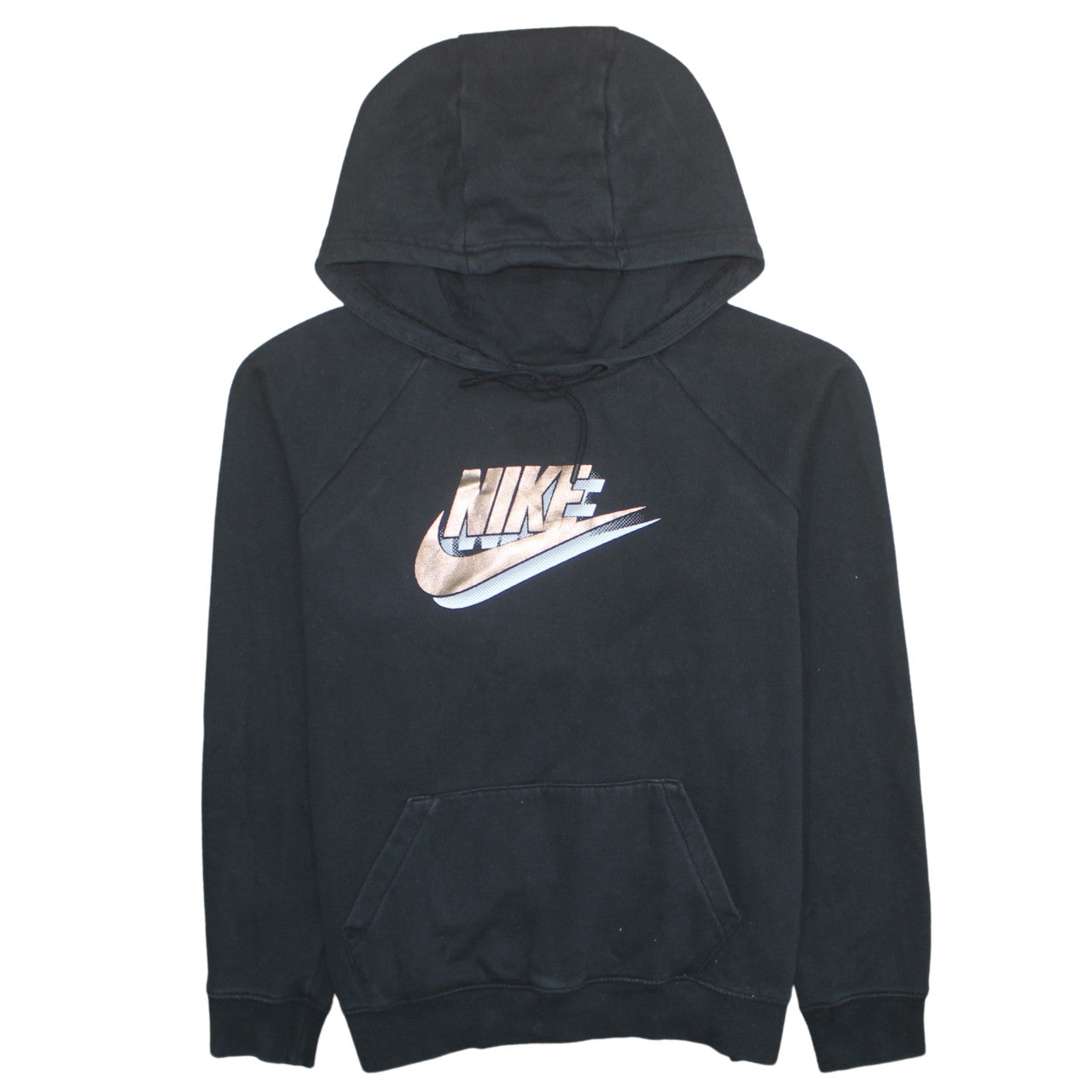 Womens UK Size M Nike Black Pullover Hoodie