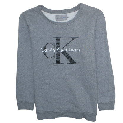 Mens UK Size XL Calvin Klein Jeans Grey Pullover Sweatshirt