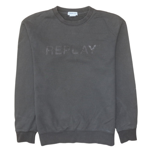 Mens UK Size M Replay Black Pullover Sweatshirt