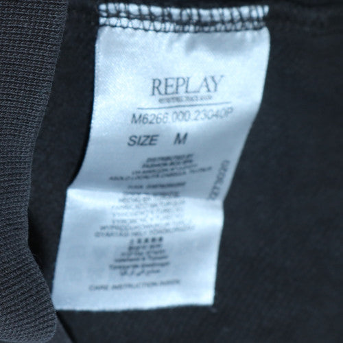 Mens UK Size M Replay Black Pullover Sweatshirt