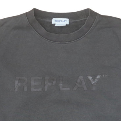Mens UK Size M Replay Black Pullover Sweatshirt