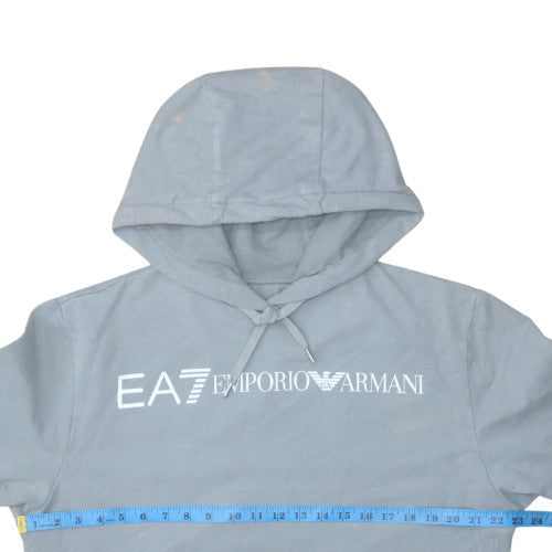 Mens UK Size S Emporio Armani Grey Pullover Hoodie