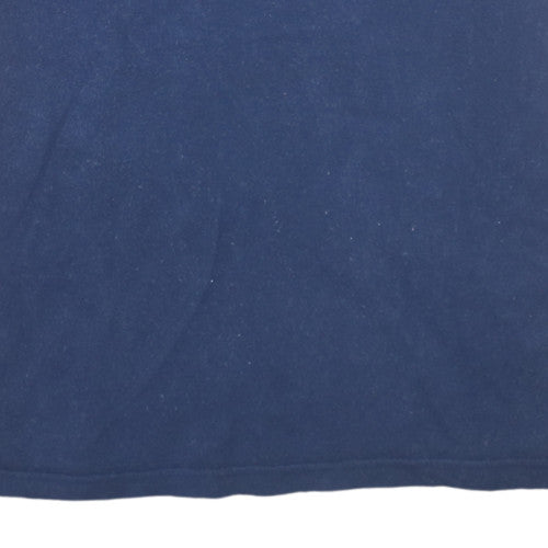 Adidas Men's Navy Blue Short Sleeve Crew Neck Sports T-Shirt Size L