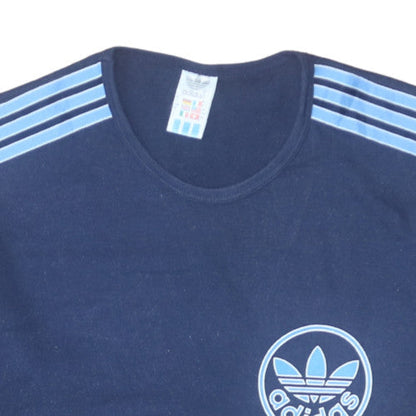 Adidas Men's Navy Blue Short Sleeve Crew Neck Sports T-Shirt Size L