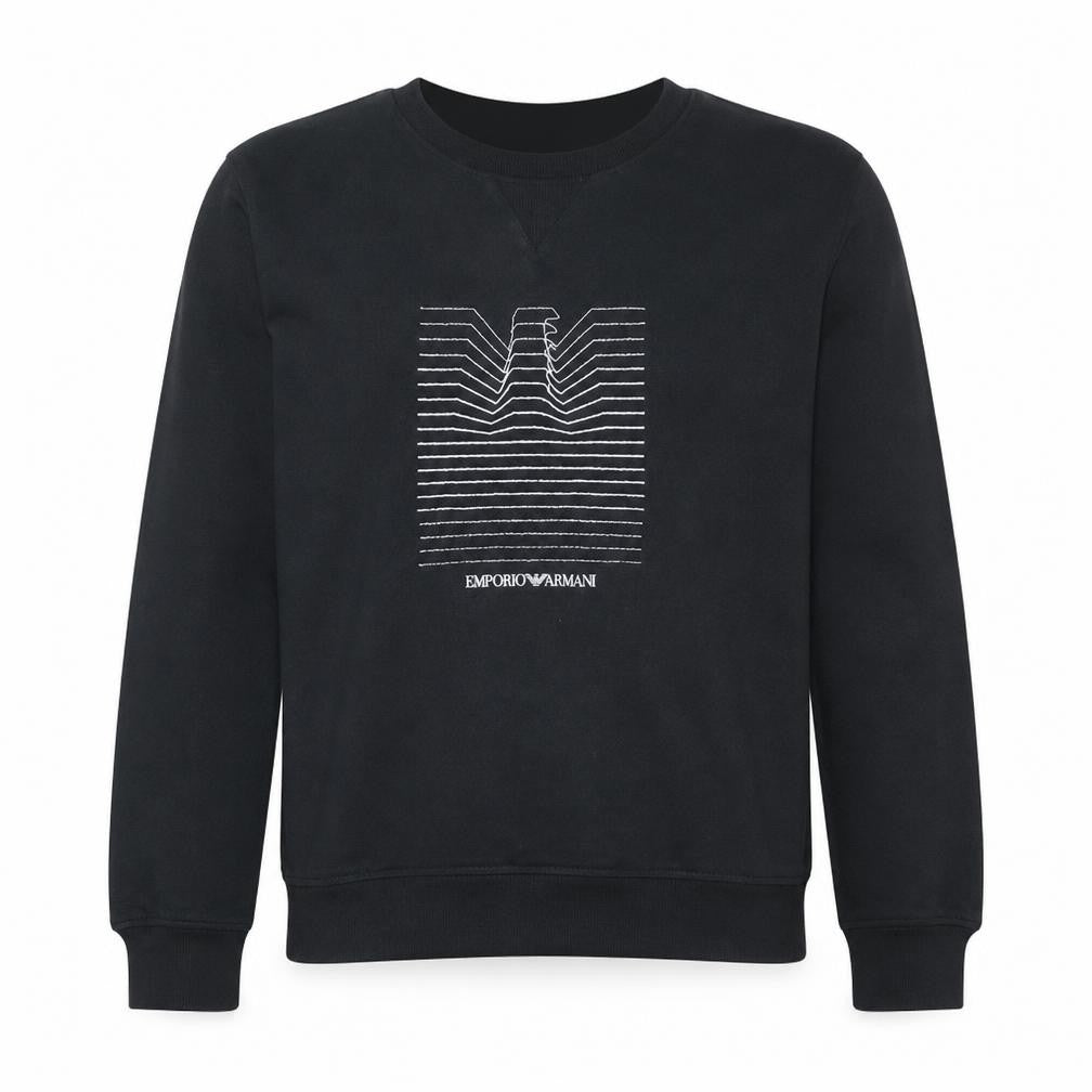 Mens UK Size M Emporio Armani Black Pullover Sweatshirt