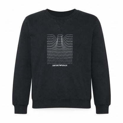 Mens UK Size M Emporio Armani Black Pullover Sweatshirt