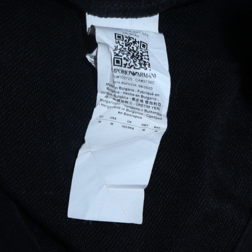 Mens UK Size M Emporio Armani Black Pullover Sweatshirt