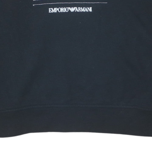 Mens UK Size M Emporio Armani Black Pullover Sweatshirt