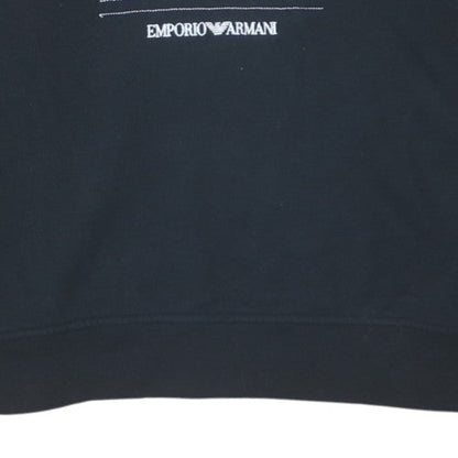 Mens UK Size M Emporio Armani Black Pullover Sweatshirt