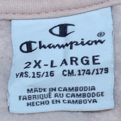 Champion Girls Beige Full Zip Hoodie Sweatshirt 2XL 15-16 Years