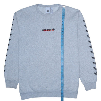 Mens UK Size M Adidas Grey Pullover Sweatshirt