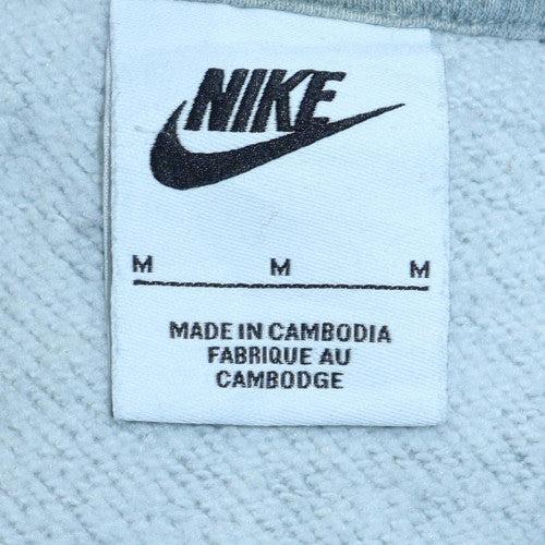 Mens UK Size M Nike Grey Pullover Hoodie