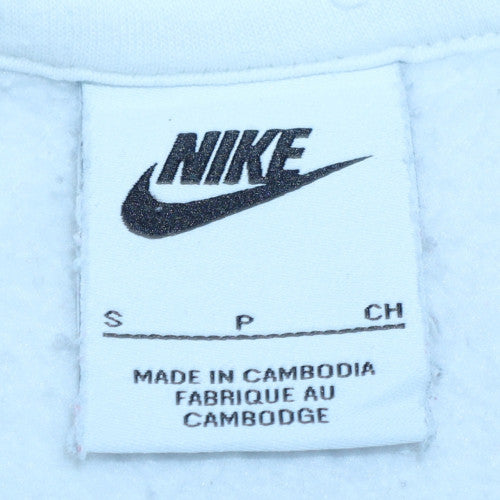 Womens UK Size S Nike White Pullover Hoodie
