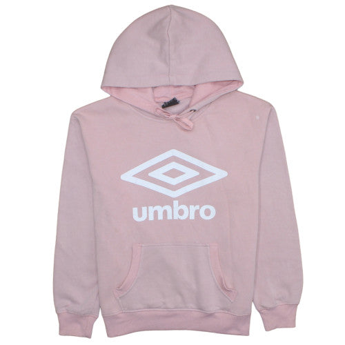 Womens UK Size M Umbro Pink Pullover Hoodie