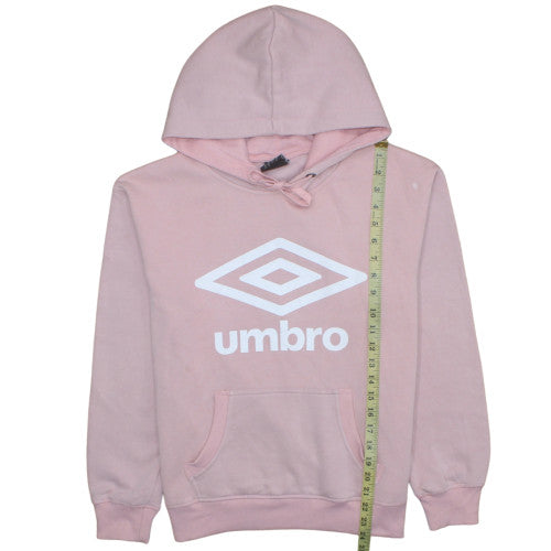 Womens UK Size M Umbro Pink Pullover Hoodie