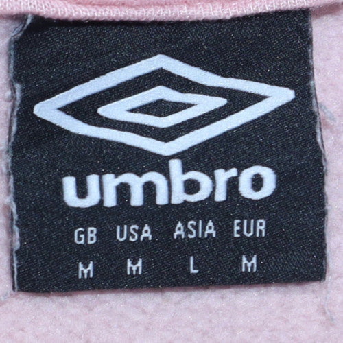 Womens UK Size M Umbro Pink Pullover Hoodie