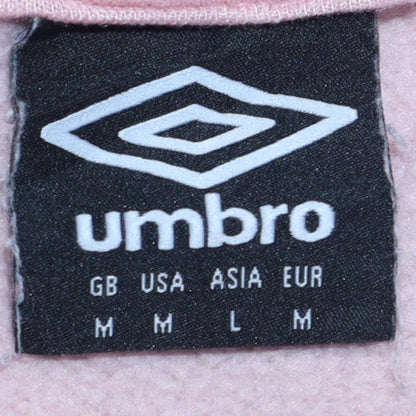 Womens UK Size M Umbro Pink Pullover Hoodie