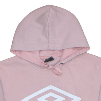 Womens UK Size M Umbro Pink Pullover Hoodie