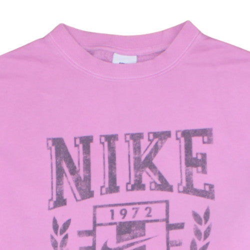 Womens UK Size S Nike Pink Pullover Sweatshirt