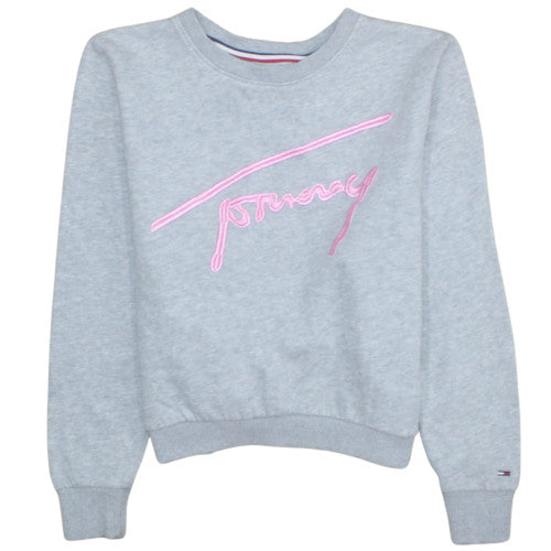 Womens UK Size S Tommy Jeans Grey Pullover Sweatshirt