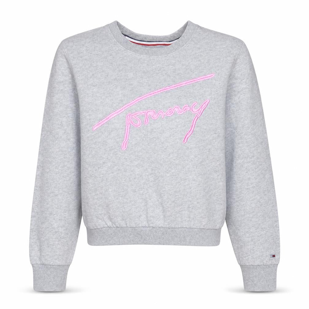 Womens UK Size S Tommy Jeans Grey Pullover Sweatshirt