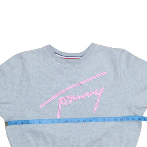 Womens UK Size S Tommy Jeans Grey Pullover Sweatshirt