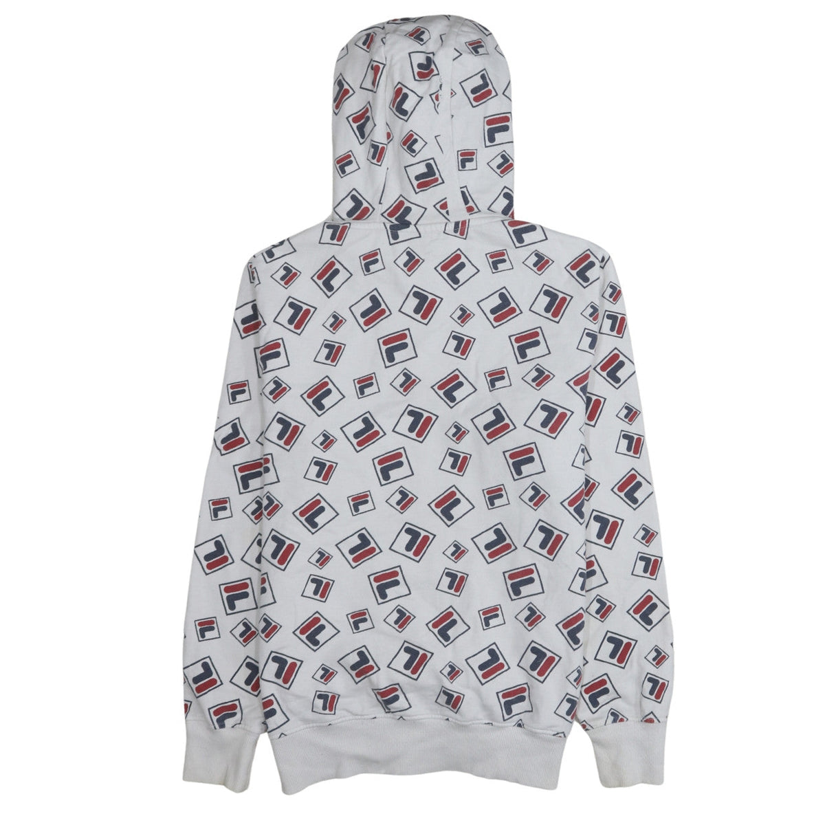 Womens UK Size L Fila White Pullover Hoodie