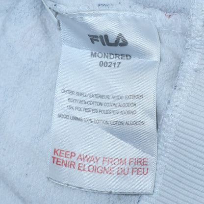 Womens UK Size L Fila White Pullover Hoodie