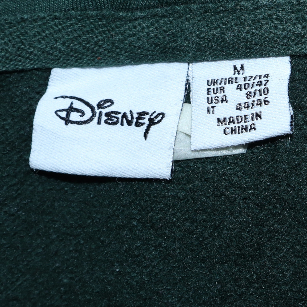 Womens UK Size M Disney Green Pullover Hoodie