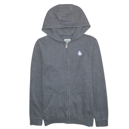 Original Penguin Boys Grey Full Zip Hoodie 12-13 Years Cotton Blend