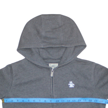 Original Penguin Boys Grey Full Zip Hoodie 12-13 Years Cotton Blend