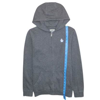 Original Penguin Boys Grey Full Zip Hoodie 12-13 Years Cotton Blend