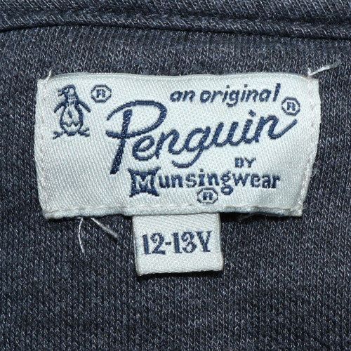 Original Penguin Boys Grey Full Zip Hoodie 12-13 Years Cotton Blend