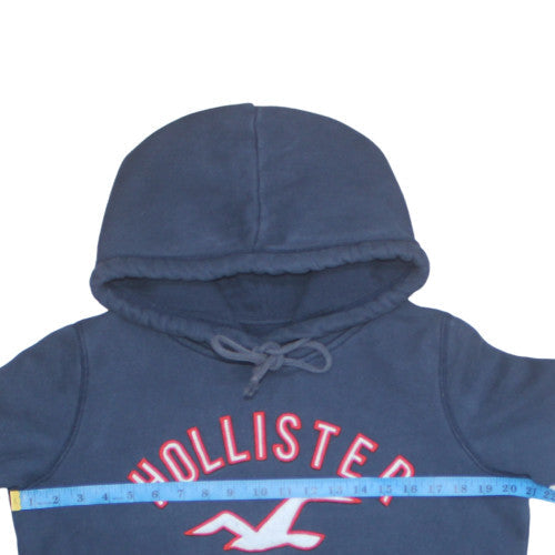 Mens UK Size M Hollister Blue Pullover Hoodie