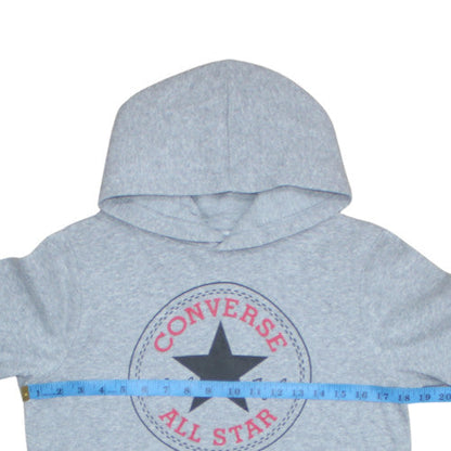 Converse Boys Grey Hoodie L 12-13 Years Pullover Fleece All Star Logo