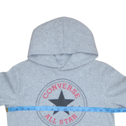 Converse Boys Grey Hoodie L 12-13 Years Pullover Fleece All Star Logo