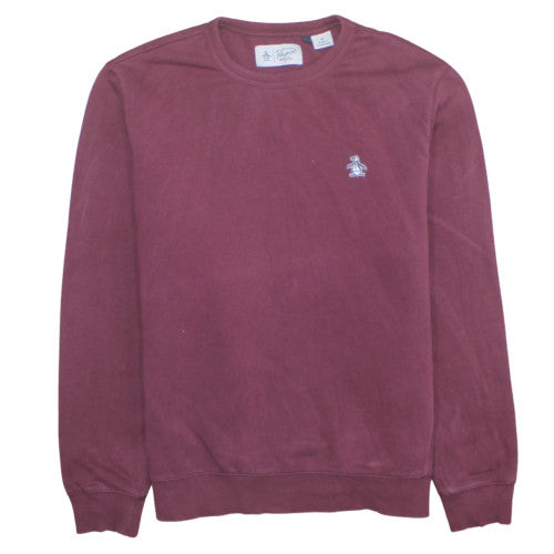 Mens UK Size M Original Penguin Red Pullover Sweatshirt