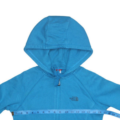 Womens UK Size S The North Face Blue Full Zip Hoodie