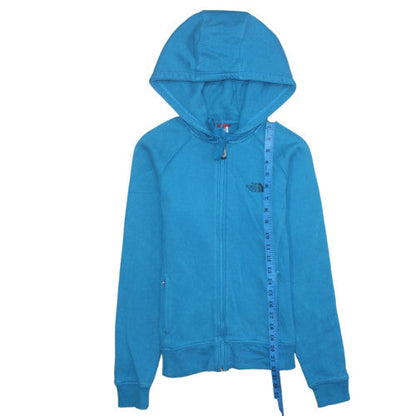 Womens UK Size S The North Face Blue Full Zip Hoodie
